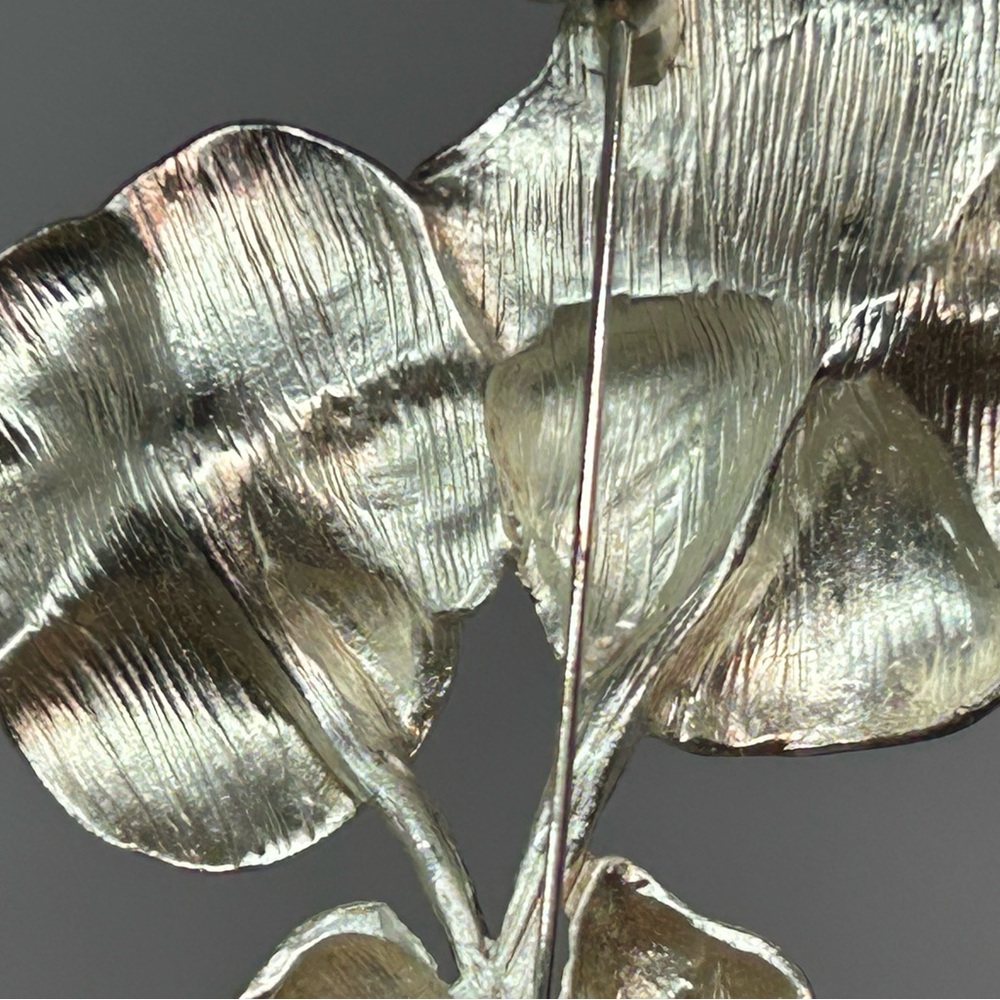 Pink Metallic Flower Pin Brooch‎ - Picture 3 of 6